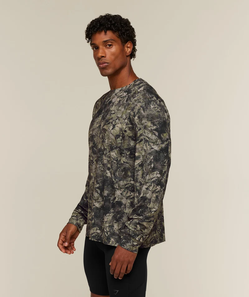 Gymshark Running Elite Long Sleeve T-Shirt - Chalk Beige
