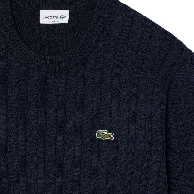 Lacoste Cable Knit Cotton Sweater