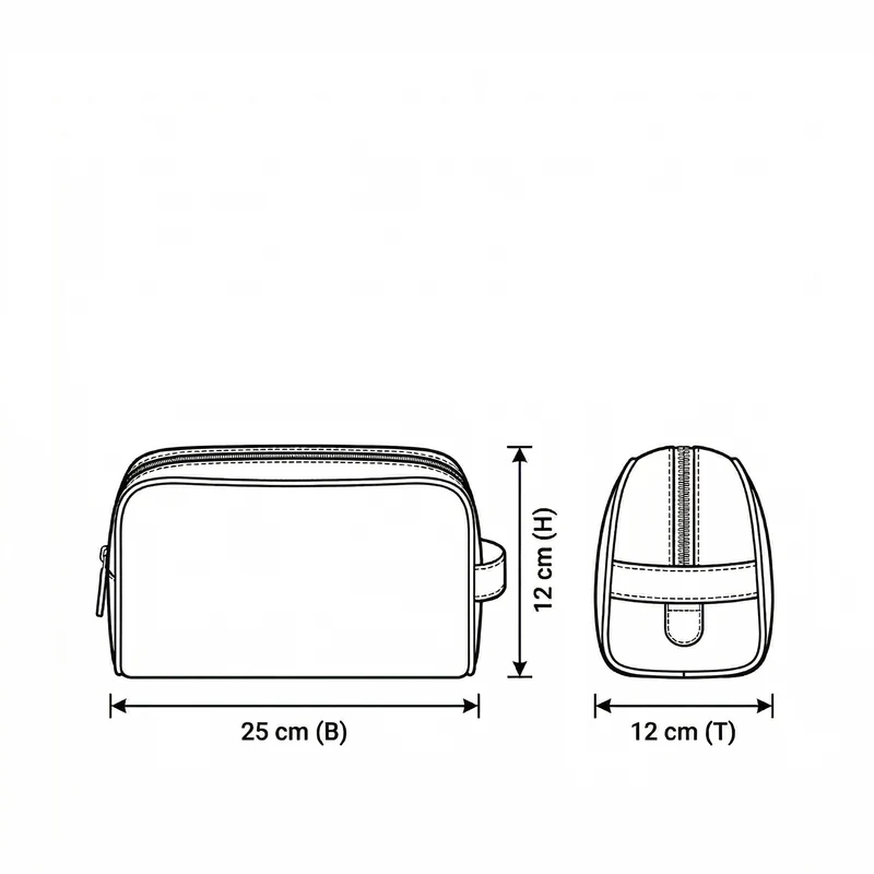 Asphaltgold Leather Toiletry Bag
