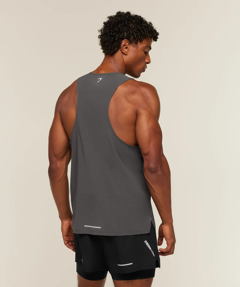 Gymshark Running Tank - Onyx Grey