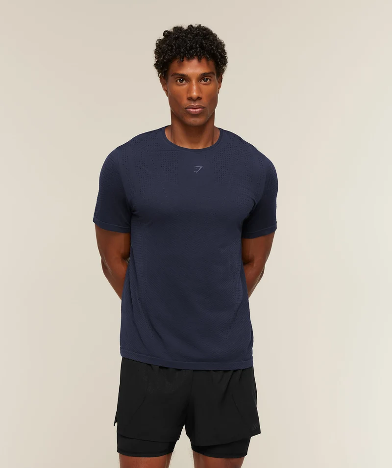 Gymshark Seamless Running T-Shirt - Heavy Blue