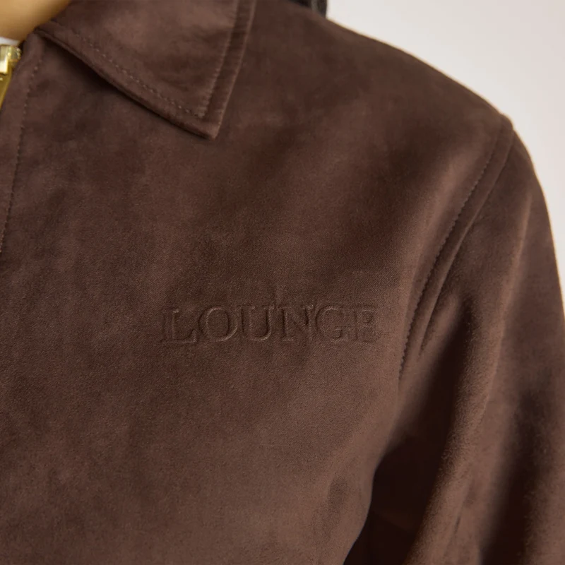 Velourslederjacke - Schokolade