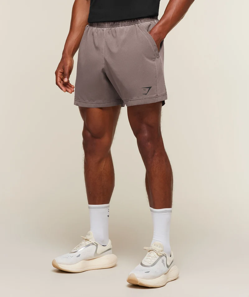 Gymshark Sport Washed Shorts - Soft Brown/Wash