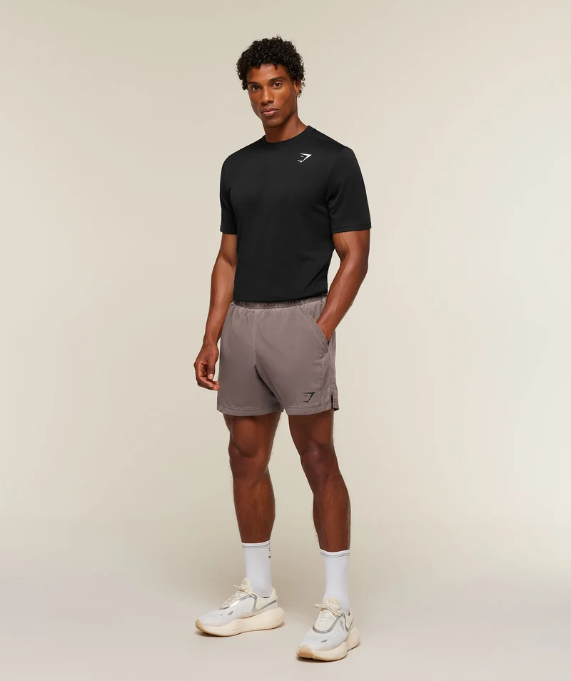 Gymshark Sport Washed Shorts - Soft Brown/Wash