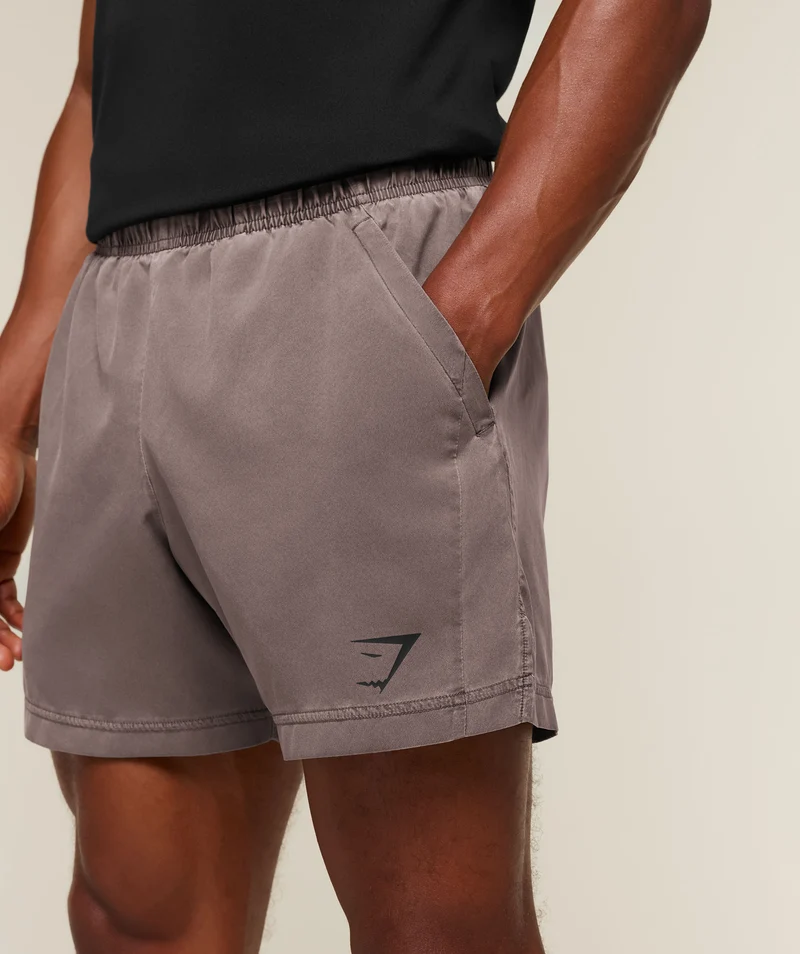 Gymshark Sport Washed Shorts - Soft Brown/Wash