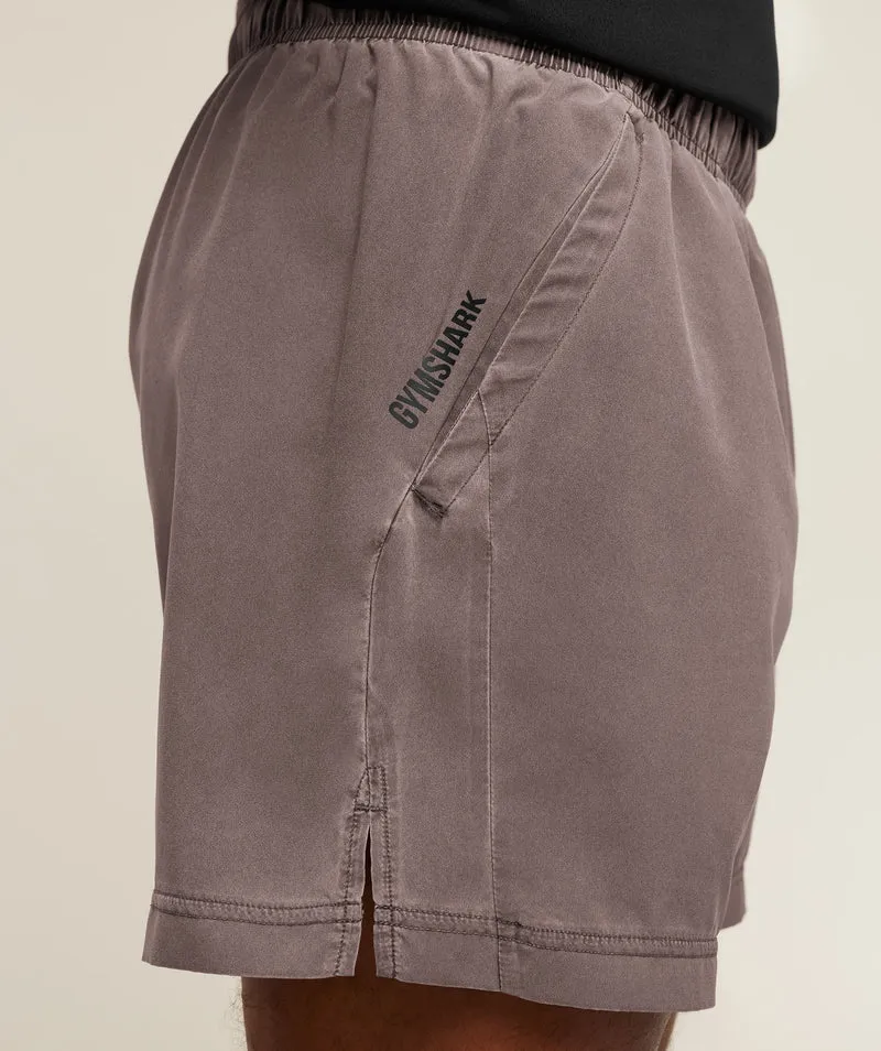Gymshark Sport Washed Shorts - Soft Brown/Wash