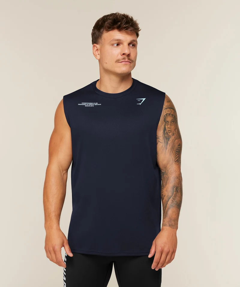 Gymshark Conditioning Club Tank - Heavy Blue/Tranquil Blue