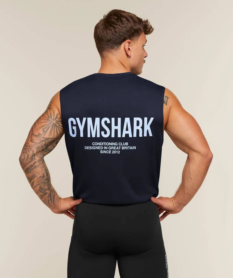 Gymshark Conditioning Club Tank - Heavy Blue/Tranquil Blue