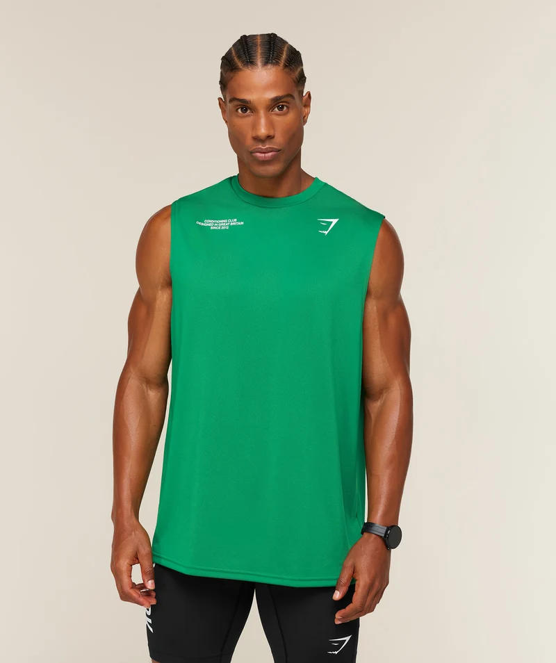 Gymshark Conditioning Club Tank - Track Green/White