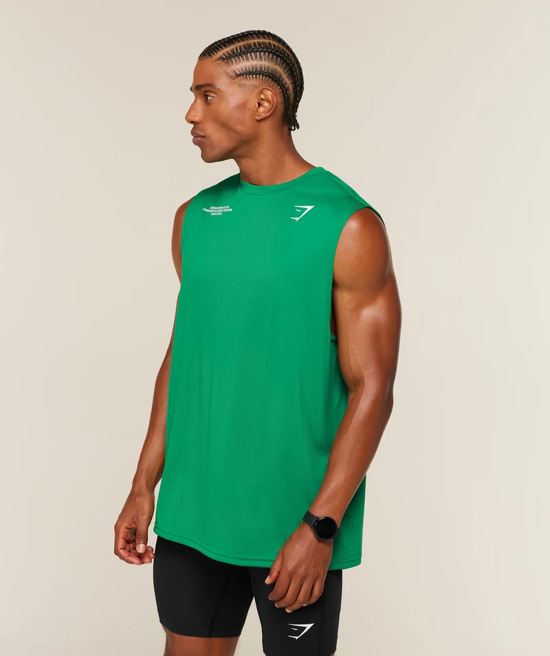 Gymshark Conditioning Club Tank - Track Green/White
