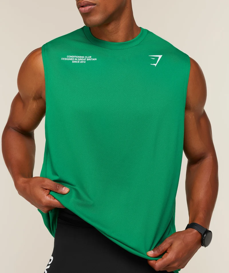 Gymshark Conditioning Club Tank - Track Green/White
