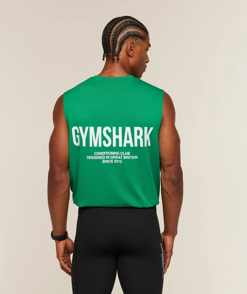 Gymshark Conditioning Club Tank - Track Green/White