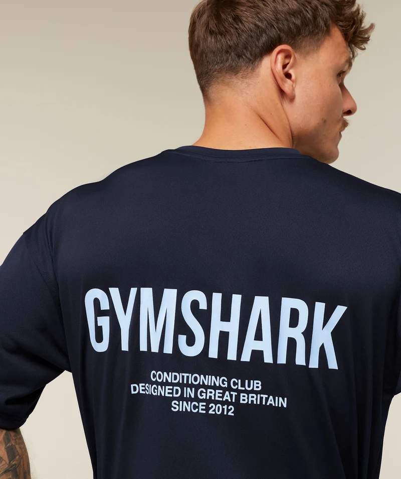 Gymshark Conditioning Club Oversized T-Shirt - Heavy Blue/Tranquil Blue
