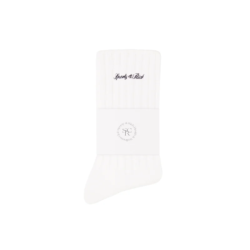 Sporty & Rich Signature Logo Rib Socks