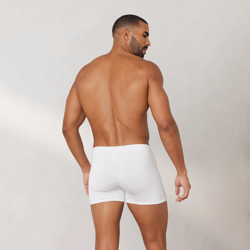 Luxe Herren-Boxer (3er Paket) - Weiß