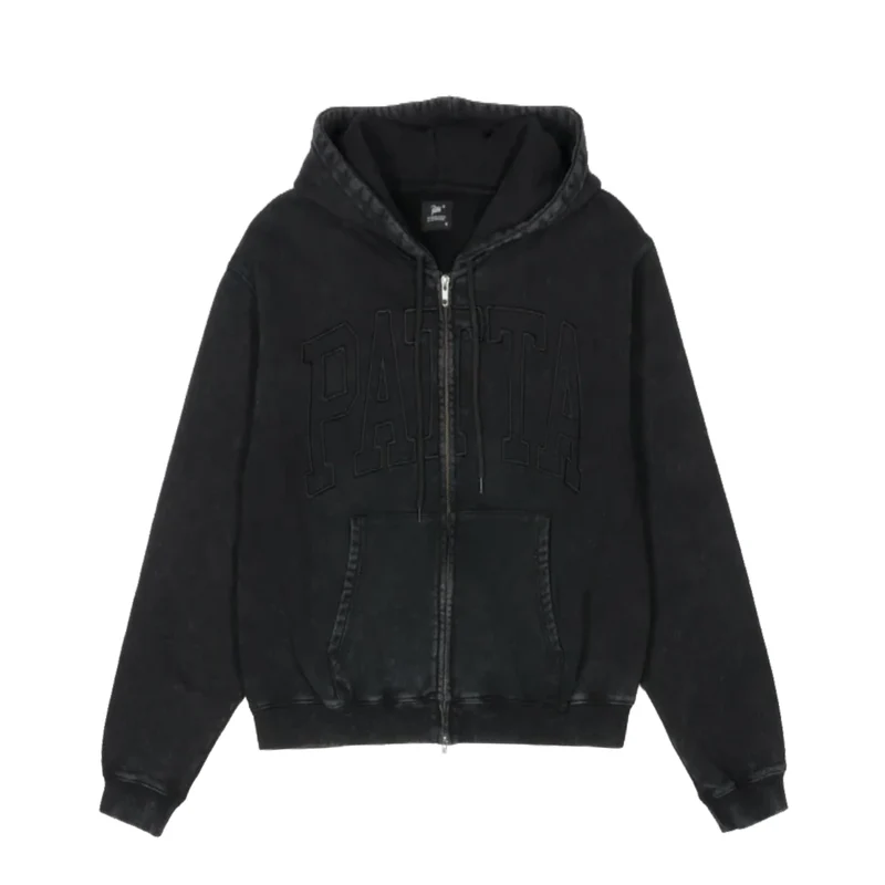 Patta Loopback Logo Zip Hooded Sweater