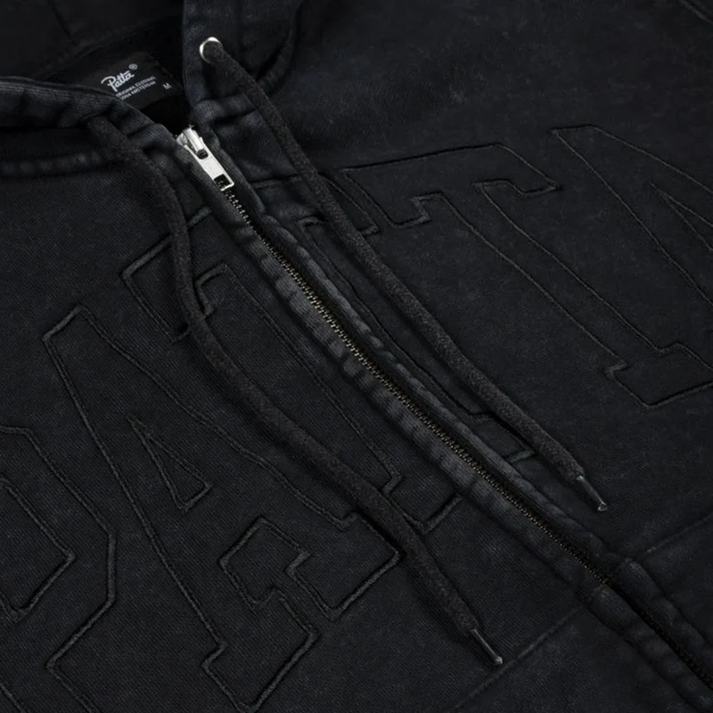 Patta Loopback Logo Zip Hooded Sweater