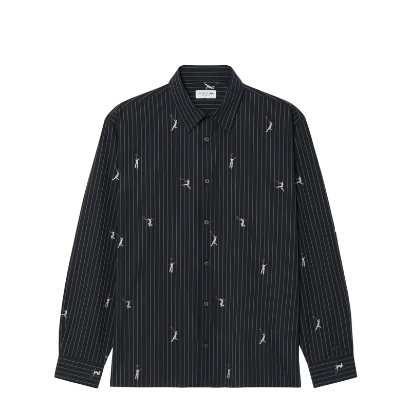 Lacoste Relaxed Fit Embroidered Cotton Shirt