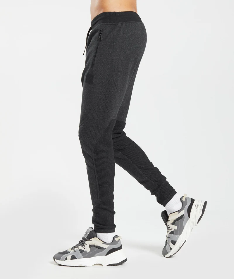 Gymshark Retake Knit Jogger - Black Marl/Black