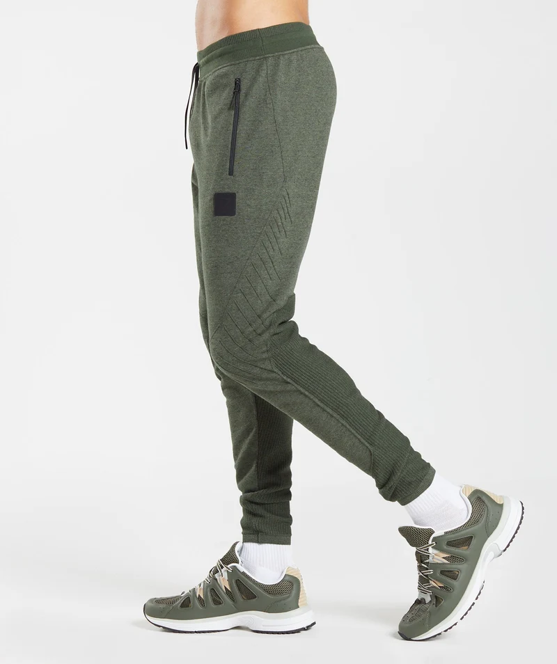 Gymshark Retake Knit Jogger - Moss Olive Marl/Moss Olive