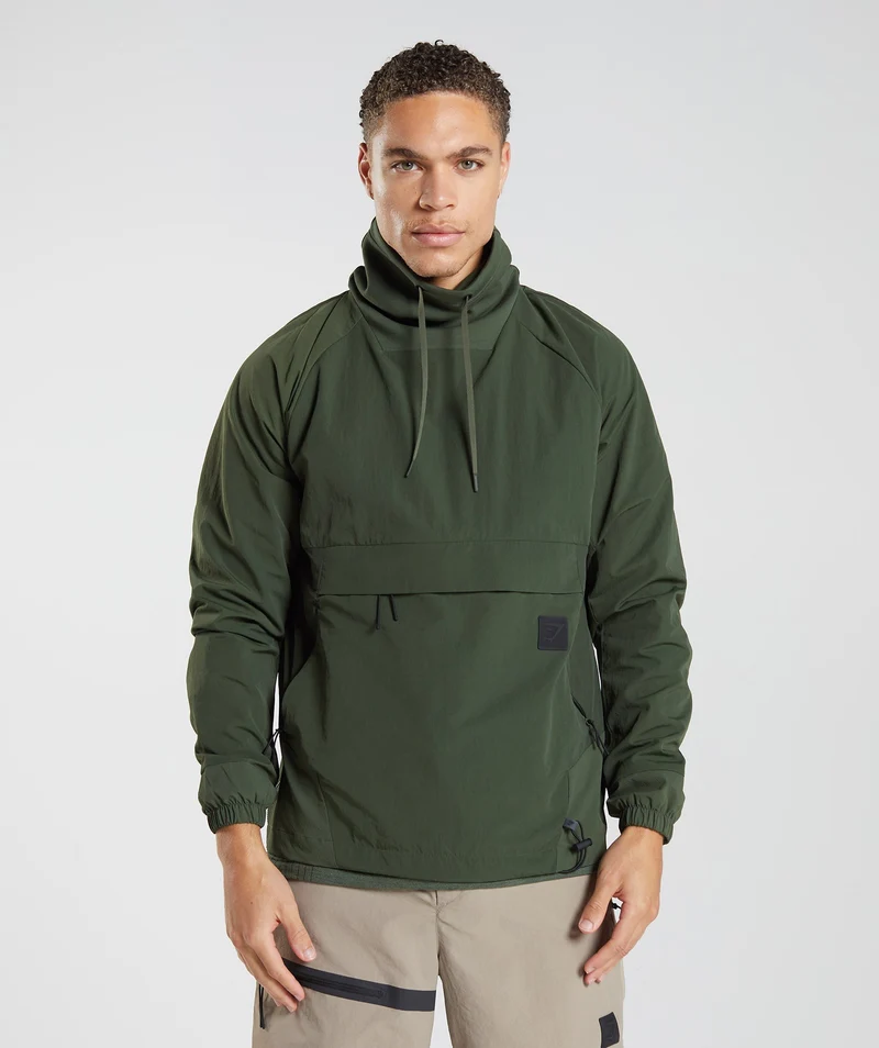Gymshark Retake Anorak - Moss Olive
