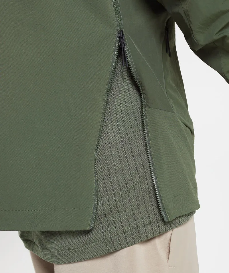 Gymshark Retake Anorak - Moss Olive
