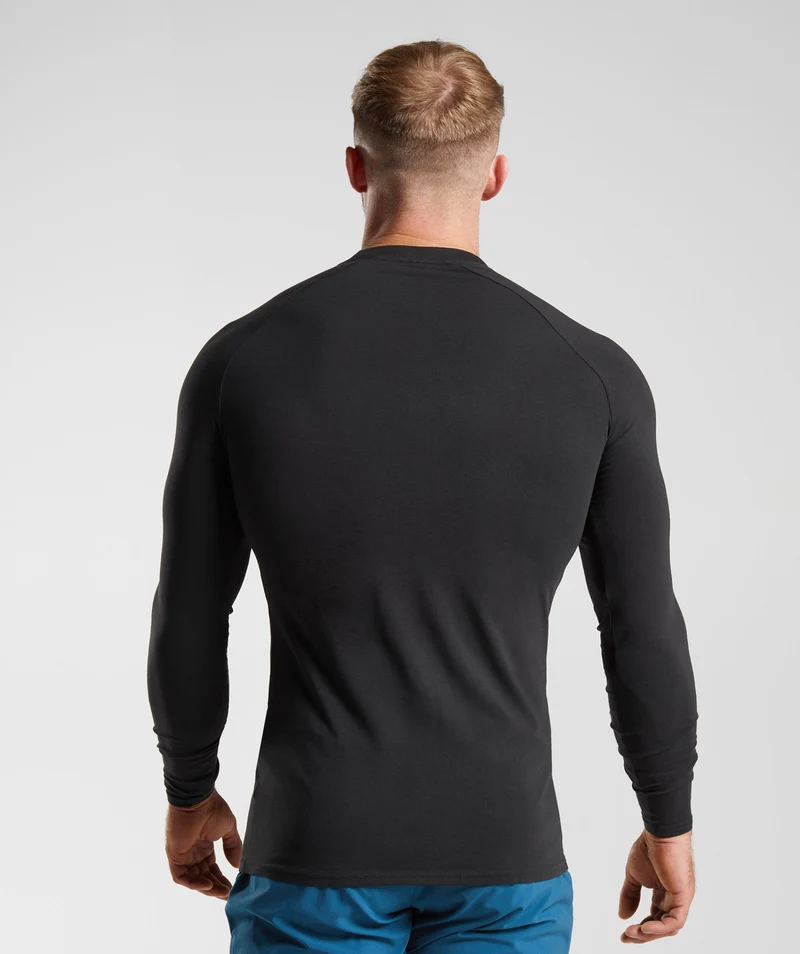 Gymshark Apollo Muscle Fit Long Sleeve T-Shirt - Black