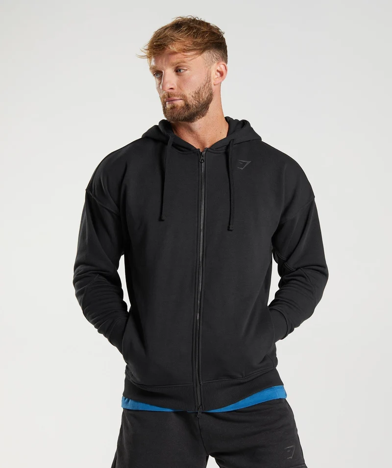 Gymshark Power Zip Up Hoodie - Black