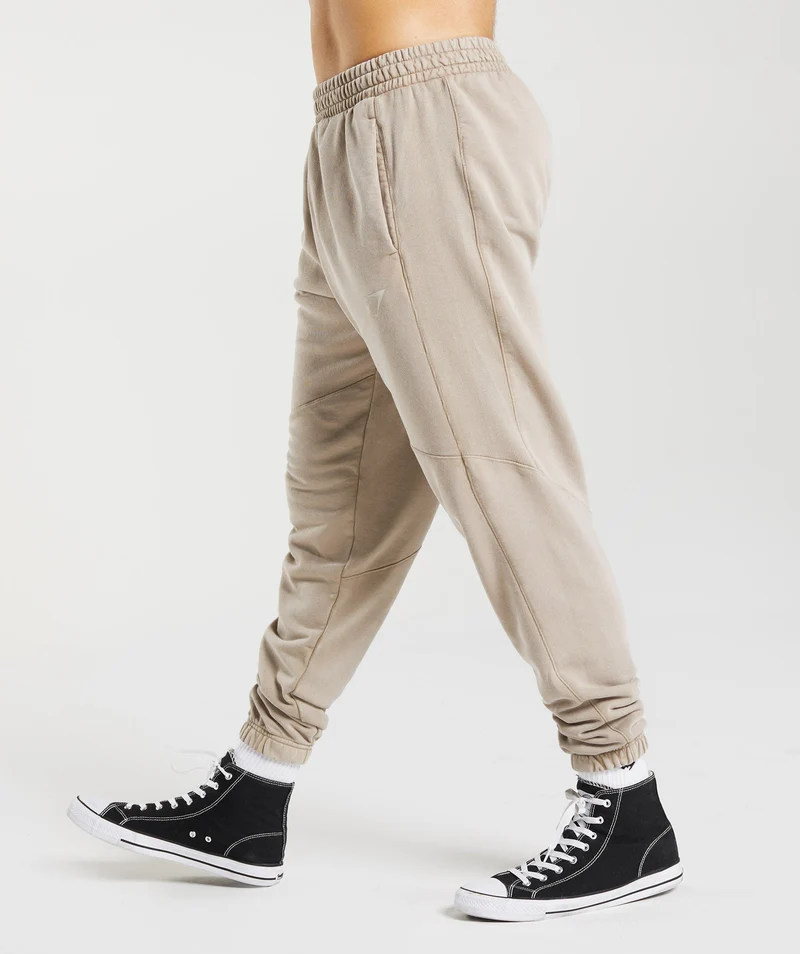 Gymshark Power Washed Joggers - Cement Brown