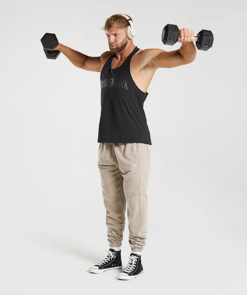 Gymshark Power Washed Joggers - Cement Brown