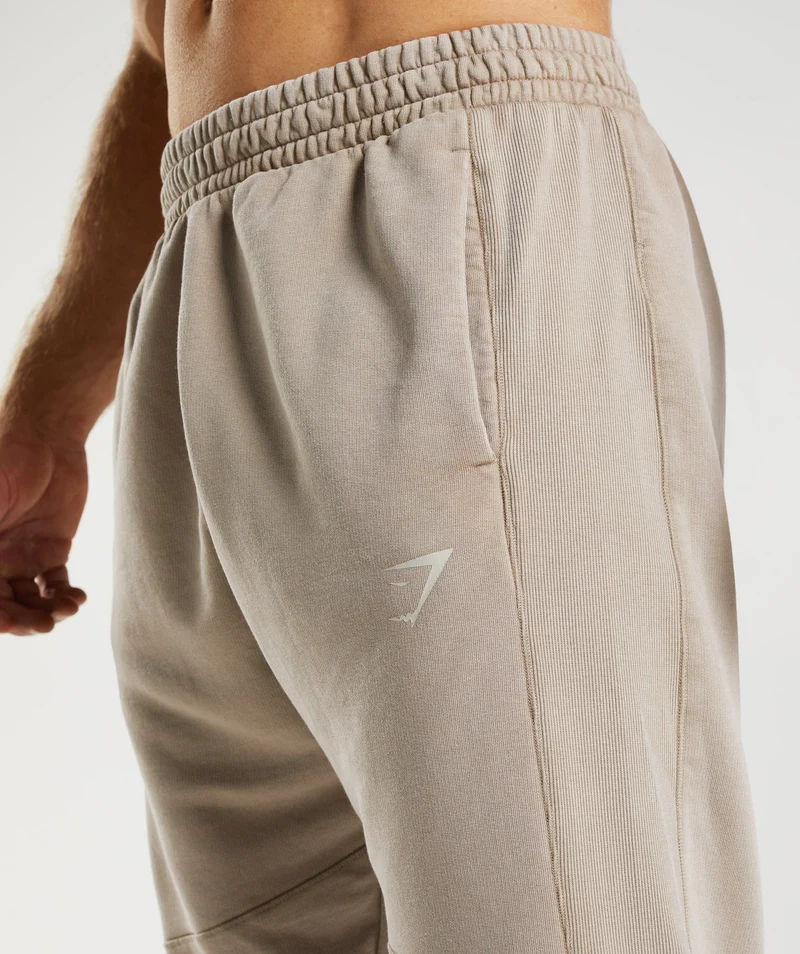 Gymshark Power Washed Joggers - Cement Brown
