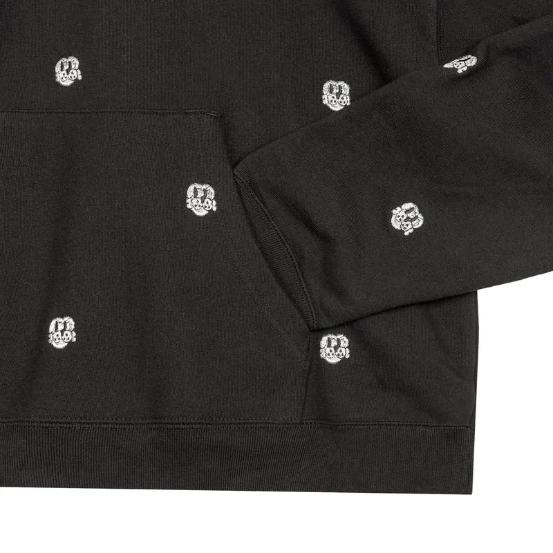 CHITO International Allover Finesse Embroidered 1/4 Zip Pullover Hoodie