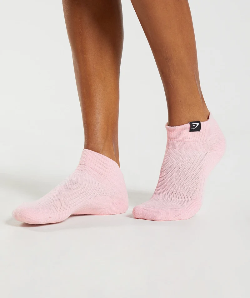 Gymshark Quarter Socks 3pk - Kiwi Green/Sweet Pink/Fluo Fuchsia