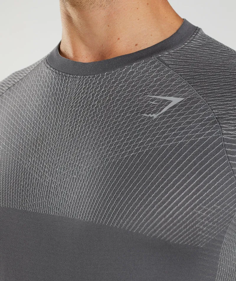 Gymshark Apex Seamless Long Sleeve T-shirt - Silhouette Grey/Smokey Grey