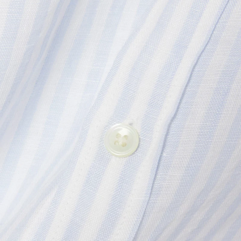 Lacoste Regular Fit Striped Linen Shirt