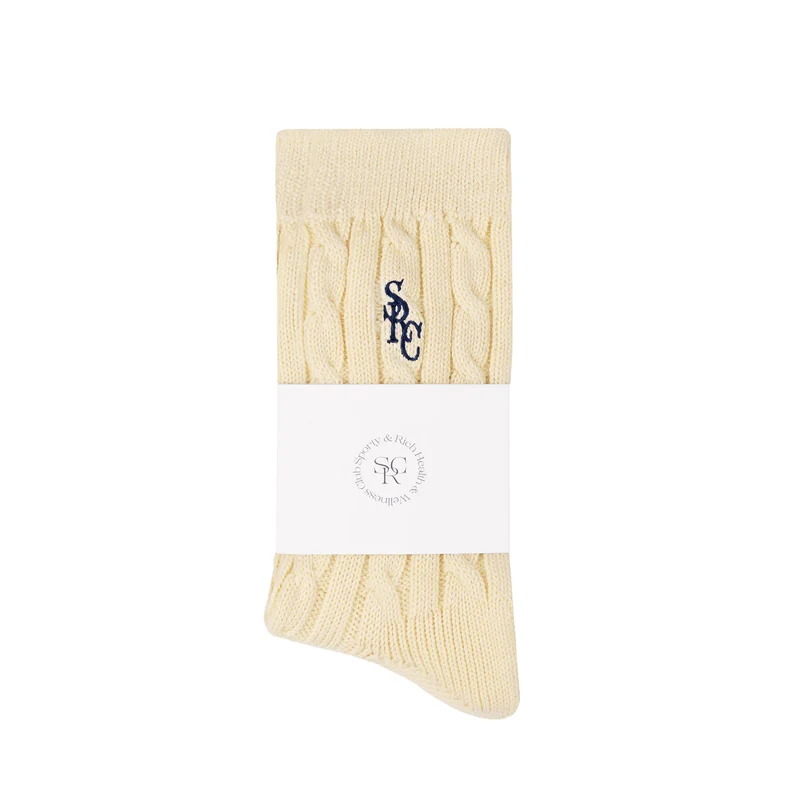Sporty & Rich SRC Cableknit Socks