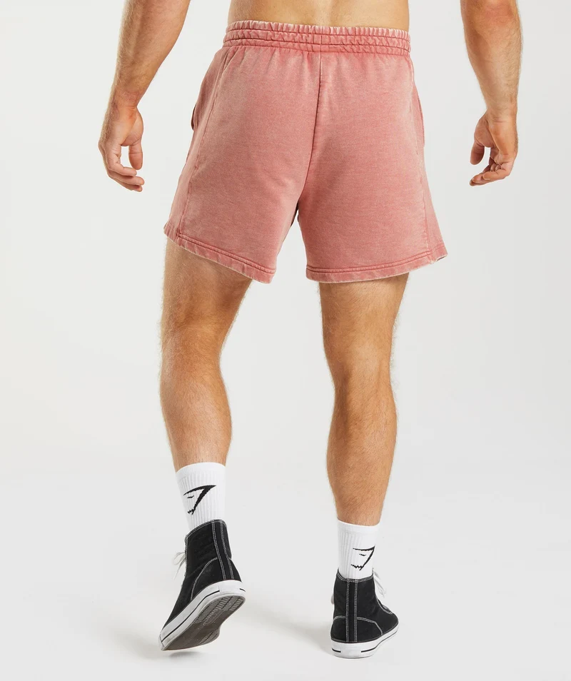 Gymshark Power Washed 5" Shorts - Brown