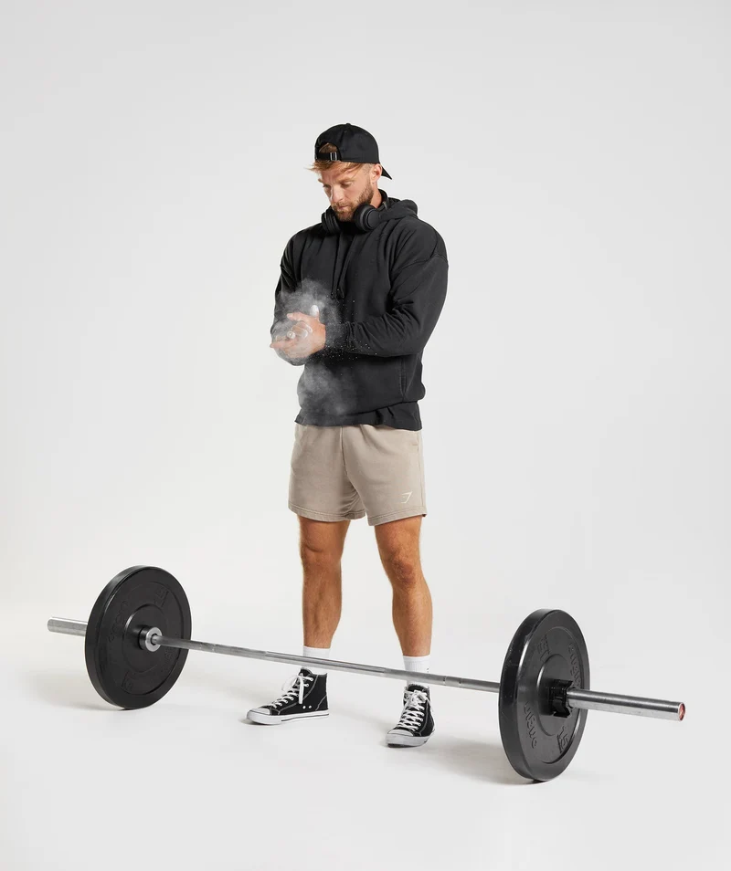 Gymshark Power Washed 5" Shorts - Cement Brown