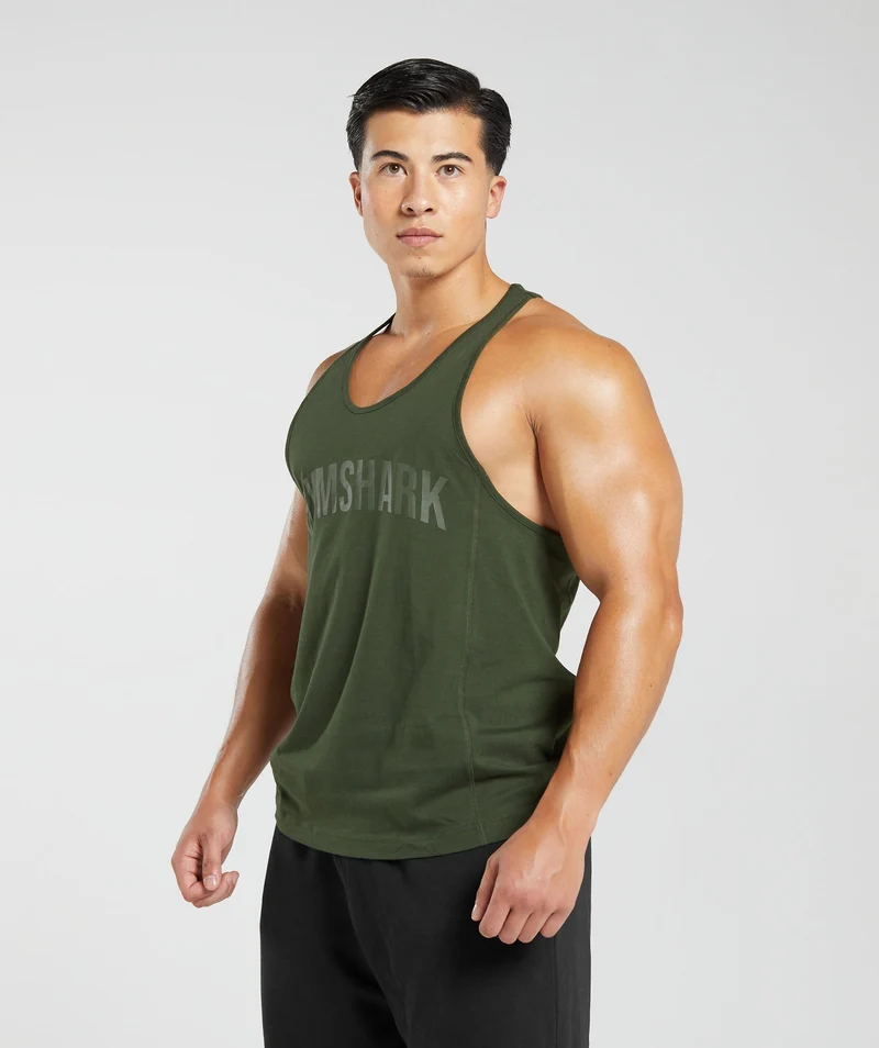 Gymshark Power Stringer - Moss Olive