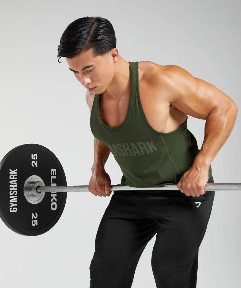 Gymshark Power Stringer - Moss Olive