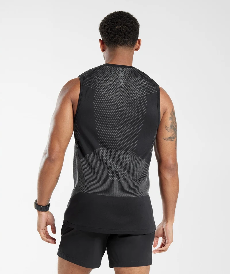 Gymshark Apex Tank - Black/Silhouette Grey