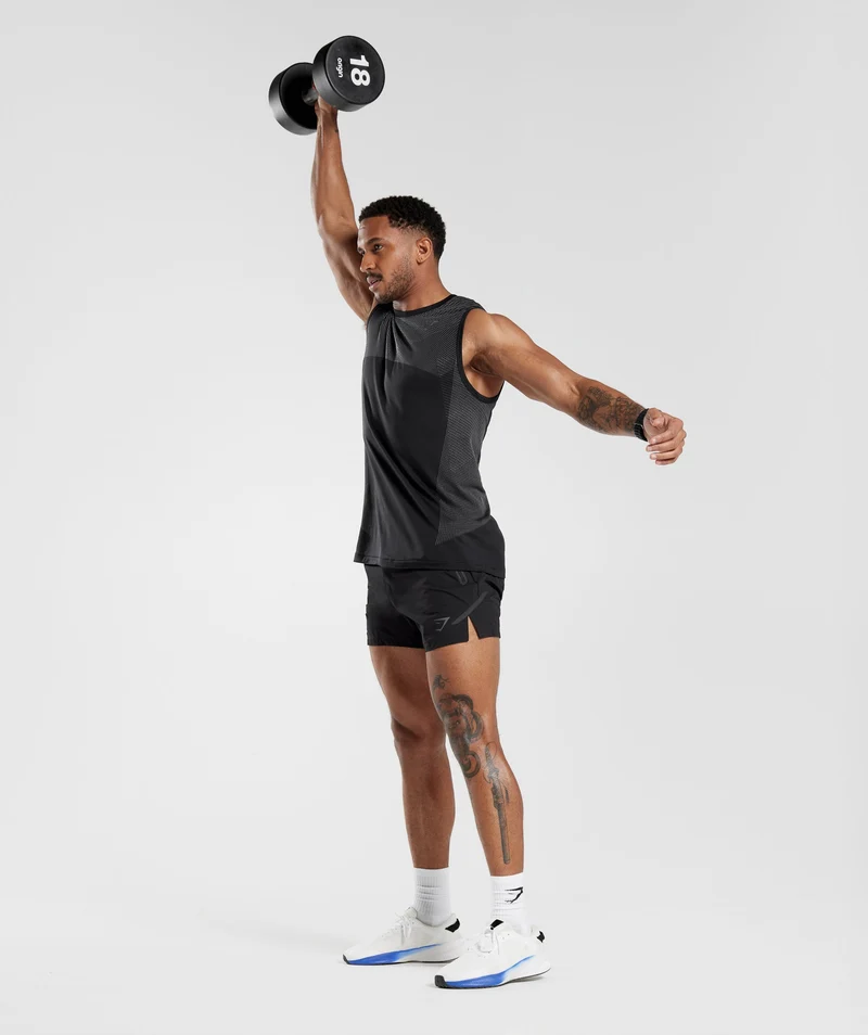 Gymshark Apex Tank - Black/Silhouette Grey