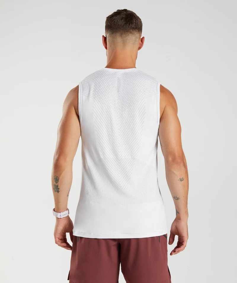 Gymshark Apex Tank - White/Light Grey