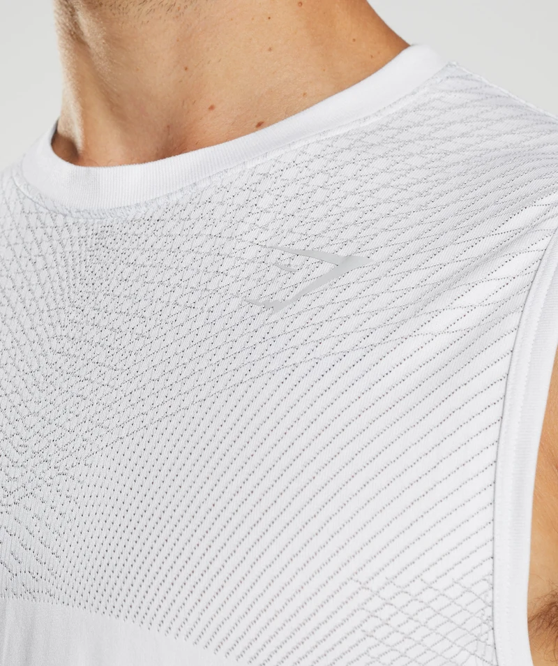 Gymshark Apex Tank - White/Light Grey
