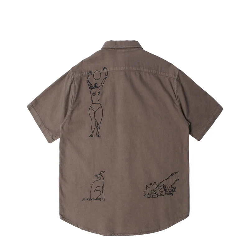 By Parra Crooked Face Short Sleeve Shirt