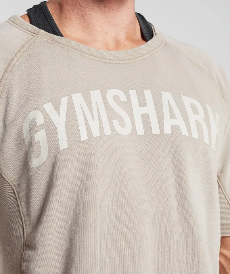 Gymshark Power Washed Rag Top - Cement Brown