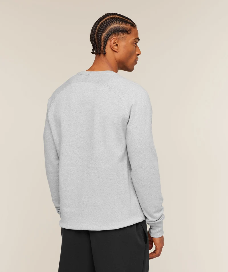 Gymshark Crest Crew - Light Grey Marl