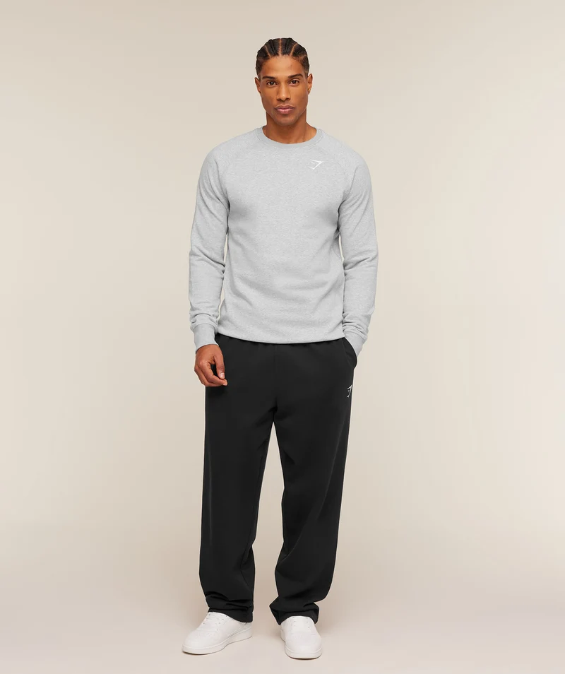 Gymshark Crest Crew - Light Grey Marl