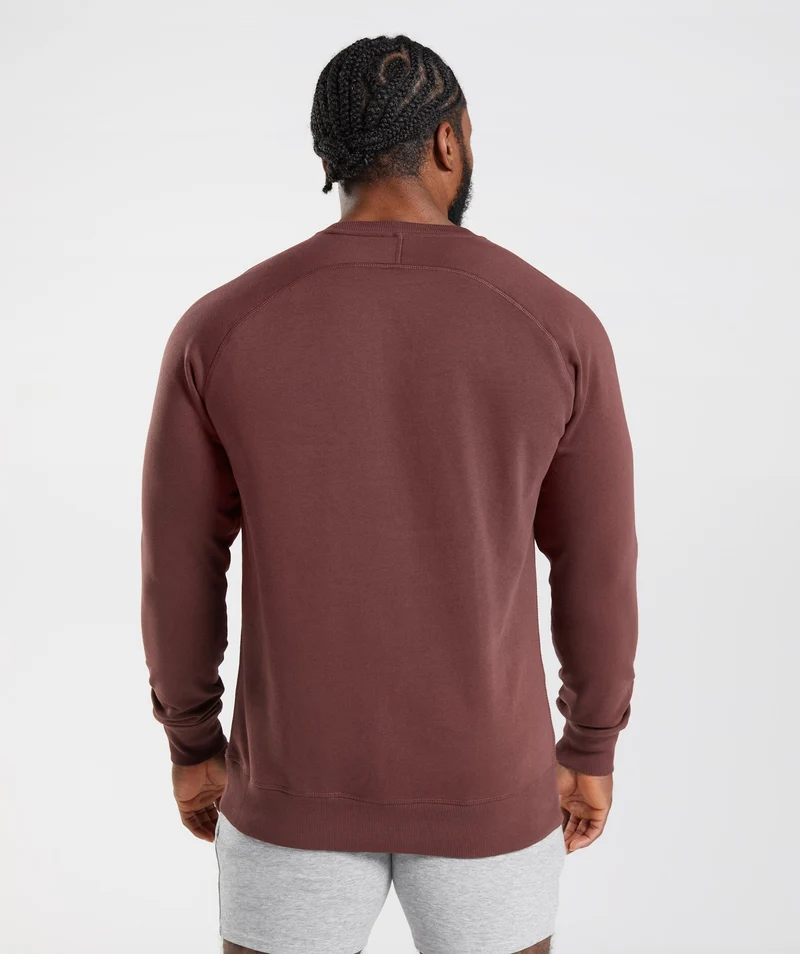 Gymshark Crest Crew - Cherry Brown