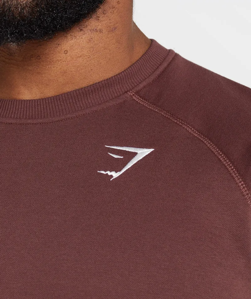 Gymshark Crest Crew - Cherry Brown